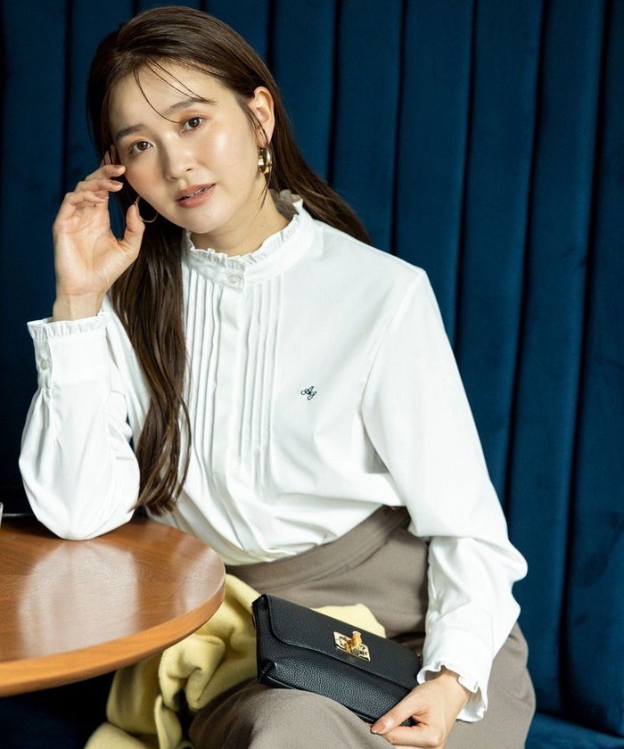 【エニィ スィス/any SiS】のピンタックフリル シャツ インテリア・キッズ・メンズ・レディースファッション・服の通販 founy(ファニー) https://founy.com/ ファッション Fashion レディースファッション Fashion for Women トップス・カットソー Cut & Sew Tops シャツ・ブラウス・オフィスカジュアル Elegant Blouses & Button-Ups インナー Innerwear エレガント 上品 Elegant 春 Spring フリル Frill, Ruffle ブロード Broadcloth, Fine Cotton A/W・秋冬 Autumn/Winter おすすめ Recommended / Our Picks 新作・新入荷 New Arrivals / New In |ID: prp329100004698620 ipo3291000000033928748