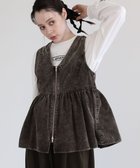 【グリーンパークス/Green Parks】の・ELENCARE DUE ケミカルコーデュロイベスト 人気、トレンドファッション・服の通販 founy(ファニー) ファッション Fashion レディースファッション Fashion for Women アウター Coat / Outerwear Collection トップス・カットソー Cut & Sew Tops ベスト&ジレ / 重ね着スタイル Vests & Gilets ギャザー Gathered, Ruffled コーデュロイ Corduroy, Cord Fabric バランス Balance, Style Balance フェミニン Feminine, Girly ベスト Vest, Waistcoat ペプラム Peplum, Flared Hem ポケット Pocket, Pocket Detail 秋 Autumn A/W・秋冬 Autumn/Winter 羽織 Haori, Light Jacket thumbnail Brown|ID: prp329100004698625 ipo3291000000033928770
