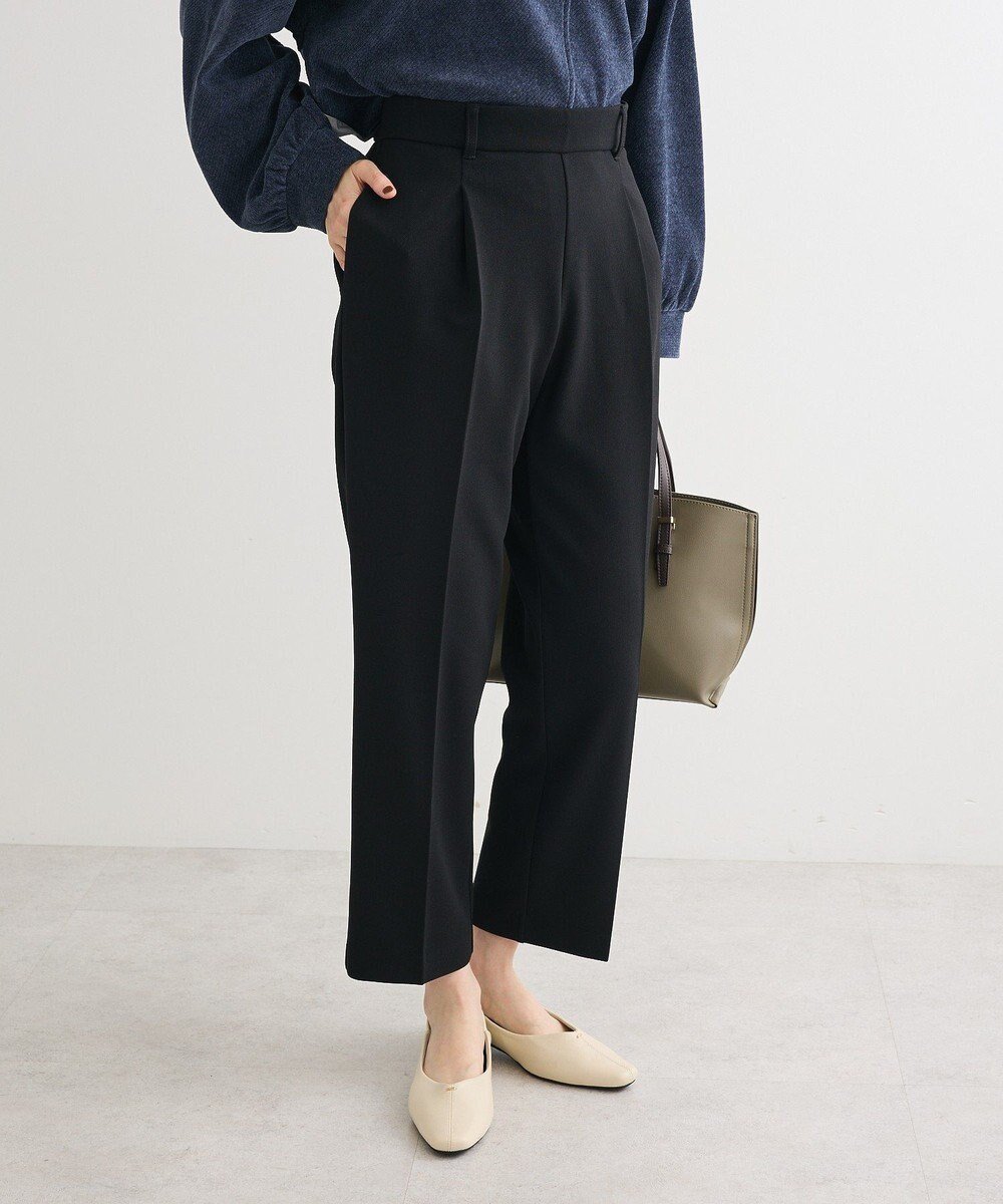 【グリーンパークス/Green Parks】のきれいシルエットパンツ(テーパード) インテリア・キッズ・メンズ・レディースファッション・服の通販 founy(ファニー) 　ファッション　Fashion　レディースファッション　Fashion for Women　パンツ　Pants & Trousers　おすすめ　Recommended / Our Picks　ストレッチ　Stretch, Stretchy Fabric　センター　Center, Center Line　テーパード　Tapered, Tapered Pants　ポケット　Pocket, Pocket Detail　洗える　Machine Washable　A/W・秋冬　Autumn/Winter　Black|ID: prp329100004698632 ipo3291000000033928795