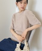 【アメリカンホリック/AMERICAN HOLIC】のフェザー半袖ニットプルオーバー Beige|ID: prp329100004698638 ipo3291000000035854821