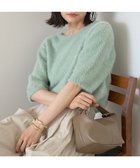 【アメリカンホリック/AMERICAN HOLIC】のフェザー半袖ニットプルオーバー Mint|ID: prp329100004698638 ipo3291000000035854823