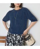 【アメリカンホリック/AMERICAN HOLIC】のフェザー半袖ニットプルオーバー Navy|ID: prp329100004698638 ipo3291000000035854825