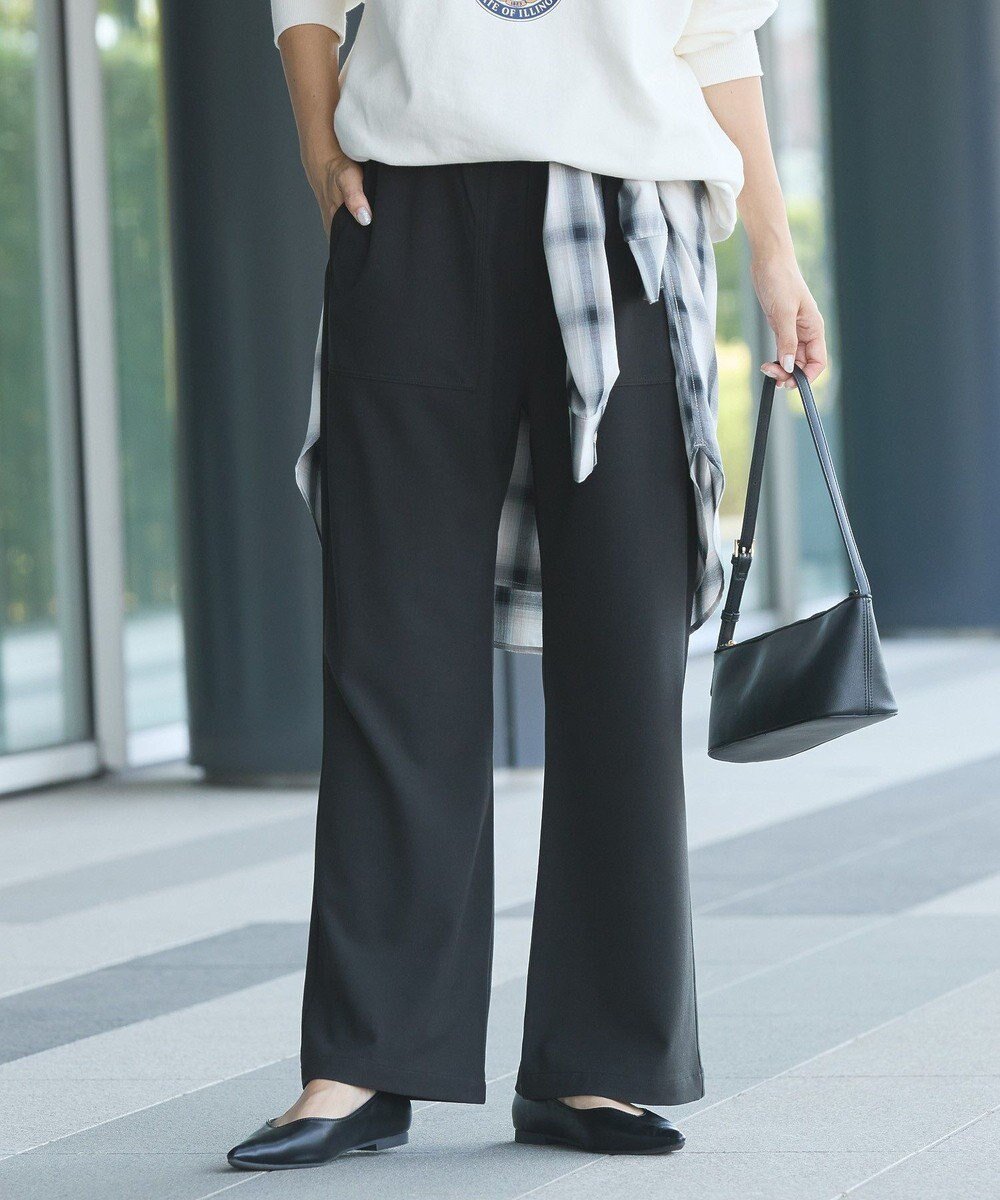 【アメリカンホリック/AMERICAN HOLIC】の美・美・美ベイカーフレアパンツ インテリア・キッズ・メンズ・レディースファッション・服の通販 founy(ファニー) 　ファッション　Fashion　レディースファッション　Fashion for Women　パンツ　Pants & Trousers　アメリカン　American Style　ギャザー　Gathered, Ruffled　今季　This Season, Current Season　シェイプ　Shape, Slim Fit　スタイリッシュ　Stylish, Fashionable　ストレッチ　Stretch, Stretchy Fabric　ストレート　Straight, Straight Cut　ツイル　Twist, Twisted Detail　ポケット　Pocket, Pocket Detail　A/W・秋冬　Autumn/Winter　Black|ID: prp329100004698653 ipo3291000000033928884