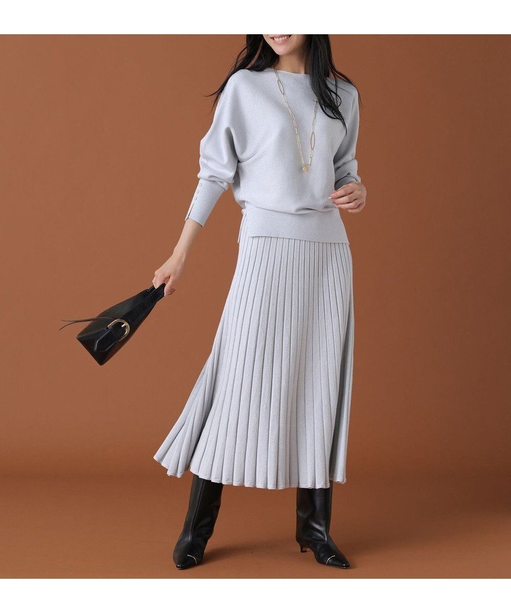 【エニィ スィス/any SiS】のCICA加工 ニット フレア スカート 人気、トレンドファッション・服の通販 founy(ファニー) 　ファッション　Fashion　レディースファッション　Fashion for Women　スカート　Skirts　Aライン・フレアスカート　A-Line & Flared Skirts　軽量　Lightweight, Ultra Light　シルバー　Silver, Metallic Silver　ジャケット　Jacket, Outerwear　ストレッチ　Stretch, Stretchy Fabric　セットアップ　Set-Up, Coordinated Outfit　タイトスカート　Pencil Skirt, Tight Skirt　フェミニン　Feminine, Girly　フリル　Frill, Ruffle　フレア　Flare, Flared　プリーツ　Pleats, Pleated　ボトルネック　Bottle Neck, Mock Neck　楽ちん　Easy Fit, Comfortable　A/W・秋冬　Autumn/Winter　おすすめ　Recommended / Our Picks　新作・新入荷　New Arrivals / New In　 other-1|ID: prp329100004698659 ipo3291000000035607016