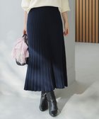 【エニィ スィス/any SiS】のCICA加工 ニット フレア スカート ネイビー|ID: prp329100004698659 ipo3291000000035607023