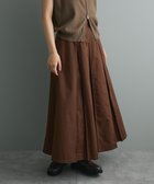【クラフトスタンダードブティック/CRAFT STANDARD BOUTIQUE】のタックツイルプリーツスカート Brown|ID: prp329100004698660 ipo3291000000033928915