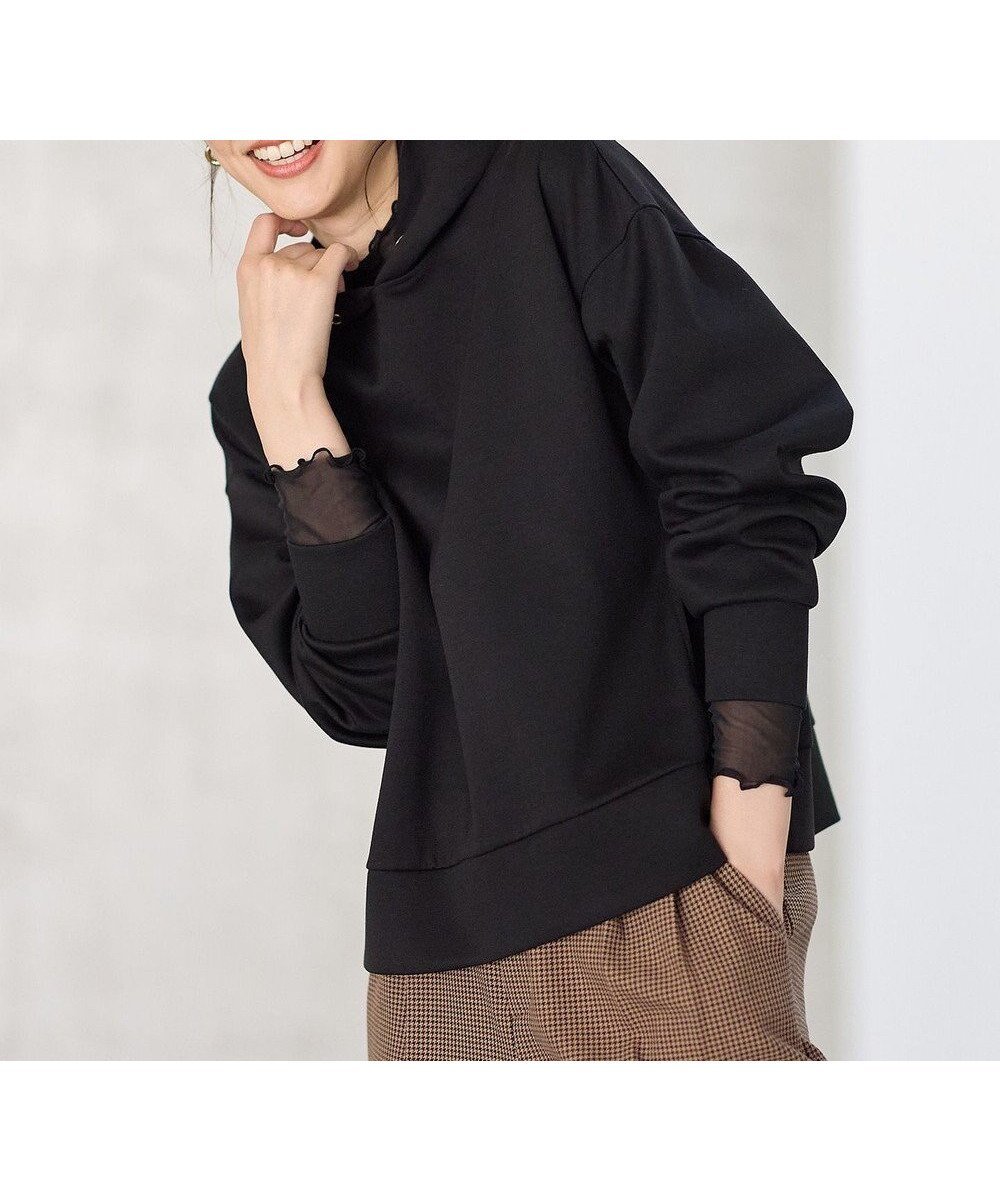 【エニー/ANY】の【WEB限定】ダンボールパーカー インテリア・キッズ・メンズ・レディースファッション・服の通販 founy(ファニー) ファッション Fashion レディースファッション Fashion for Women トップス・カットソー Cut & Sew Tops レディースパーカー・カジュアルフーディー Casual Hoodies & Sweatshirts インナー Innerwear 洗える Machine Washable カットソー Cut and Sewn Top デニム Denim, Jeans Material パーカー Hoodie, Parka ポケット Pocket, Pocket Detail A/W・秋冬 Autumn/Winter おすすめ Recommended / Our Picks エレガント 上品 Elegant ブラック|ID: prp329100004698670 ipo3291000000033928951