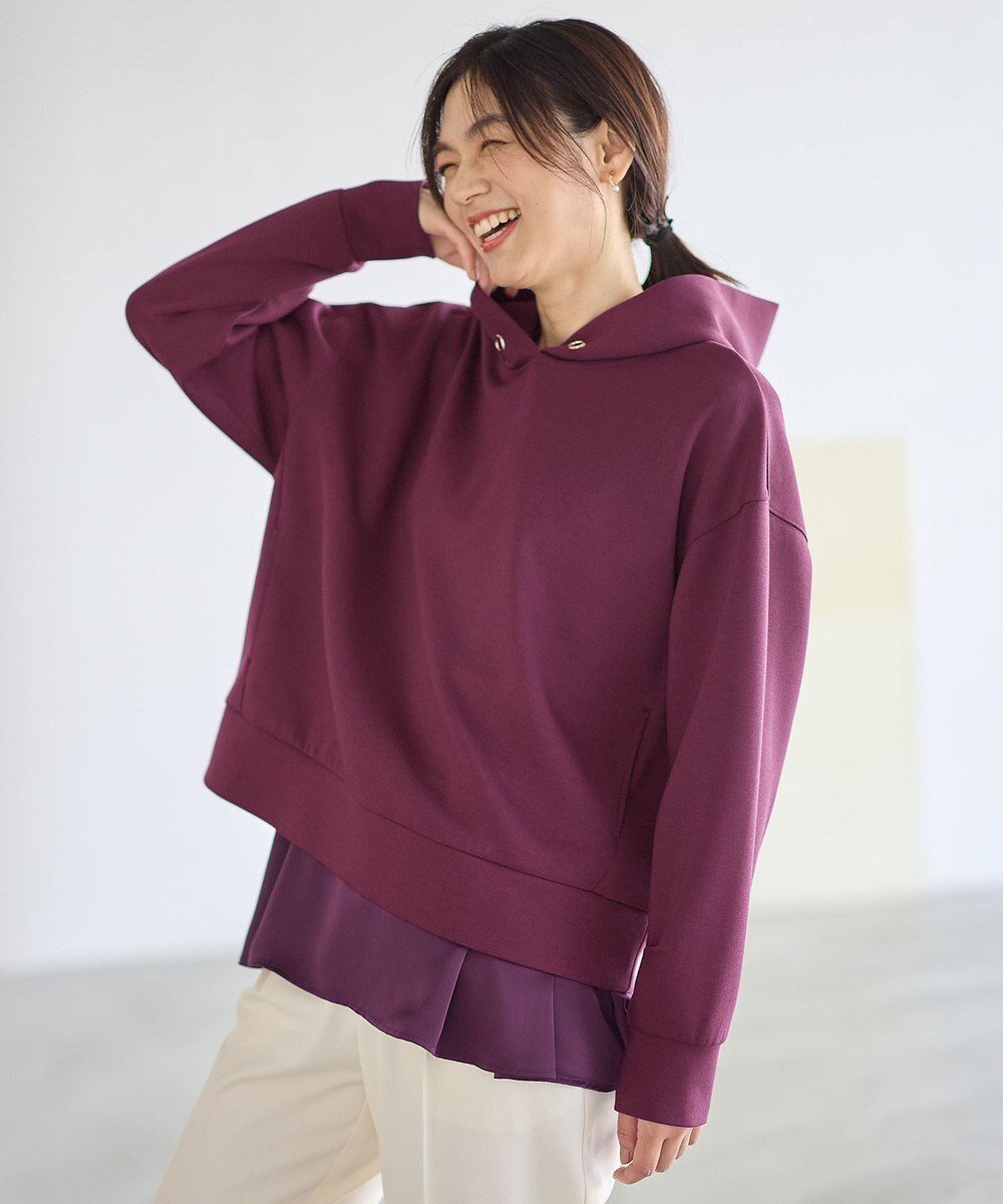 【エニー/ANY】の【WEB限定】ダンボールパーカー インテリア・キッズ・メンズ・レディースファッション・服の通販 founy(ファニー) ファッション Fashion レディースファッション Fashion for Women トップス・カットソー Cut & Sew Tops レディースパーカー・カジュアルフーディー Casual Hoodies & Sweatshirts インナー Innerwear 洗える Machine Washable カットソー Cut and Sewn Top デニム Denim, Jeans Material パーカー Hoodie, Parka ポケット Pocket, Pocket Detail A/W・秋冬 Autumn/Winter おすすめ Recommended / Our Picks エレガント 上品 Elegant ワイン|ID: prp329100004698670 ipo3291000000033928952