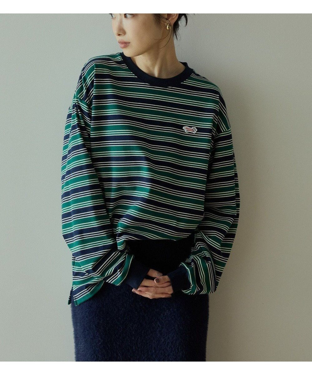 【アメリカンホリック/AMERICAN HOLIC】のPENNEY S レトロボーダーロングTシャツ インテリア・キッズ・メンズ・レディースファッション・服の通販 founy(ファニー) ファッション Fashion レディースファッション Fashion for Women トップス・カットソー Cut & Sew Tops シャツ・ブラウス・オフィスカジュアル Elegant Blouses & Button-Ups ロングTシャツ・Tシャツ Longline T-Shirts & Tees カットソー・ベーシックTシャツ Cut-and-Sewn Tops / Stretch Tees & Basics アメリカン American Style インナー Innerwear カットソー Cut and Sewn Top カーディガン Cardigan, Knitwear スタイリッシュ Stylish, Fashionable スリット Slit, Slit Detail ボーダー Border, Stripe ポケット Pocket, Pocket Detail 別注 Limited Edition, Custom Order 冬 Winter / This Winter A/W・秋冬 Autumn/Winter おすすめ Recommended / Our Picks Navy|ID: prp329100004698684 ipo3291000000034585172