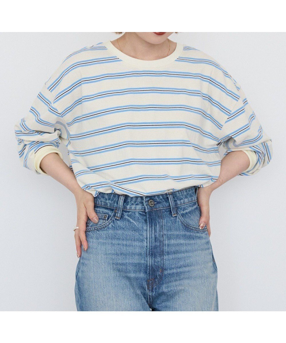 【アメリカンホリック/AMERICAN HOLIC】のアソートボーダーロングTシャツ 人気、トレンドファッション・服の通販 founy(ファニー) ファッション Fashion レディースファッション Fashion for Women トップス・カットソー Cut & Sew Tops シャツ・ブラウス・オフィスカジュアル Elegant Blouses & Button-Ups ロングTシャツ・Tシャツ Longline T-Shirts & Tees カットソー・ベーシックTシャツ Cut-and-Sewn Tops / Stretch Tees & Basics アメリカン American Style インナー Innerwear カットソー Cut and Sewn Top スタイリッシュ Stylish, Fashionable ベーシック Basic, Essential ボーダー Border, Stripe ポケット Pocket, Pocket Detail A/W・秋冬 Autumn/Winter other-1|ID: prp329100004698688 ipo3291000000033929035