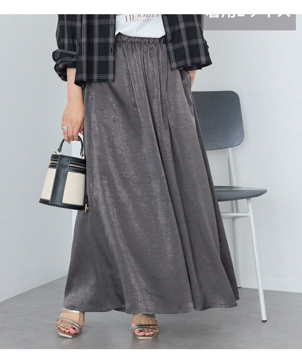 【アメリカンホリック/AMERICAN HOLIC】の【選べる丈2サイズ】マットサテンスカーチョ 人気、トレンドファッション・服の通販 founy(ファニー) 　ファッション　Fashion　レディースファッション　Fashion for Women　パンツ　Pants & Trousers　アメリカン　American Style　サテン　Satin, Glossy Fabric　スカーチョ　Skacho, Skirt-Pants　スタイリッシュ　Stylish, Fashionable　フェミニン　Feminine, Girly　フレア　Flare, Flared　ポケット　Pocket, Pocket Detail　ワイド　Wide, Wide Fit　A/W・秋冬　Autumn/Winter　おすすめ　Recommended / Our Picks　エレガント 上品　Elegant　 other-1|ID: prp329100004700073 ipo3291000000033937852