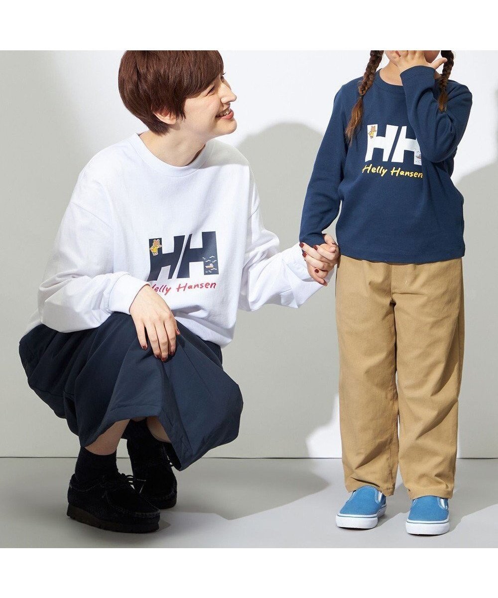 【ヘリーハンセン/HELLY HANSEN / KIDS】の【キッズ・抗菌防臭・ECO素材・記名ラベル付】ロングスリーブ HHヘリーベアティー インテリア・キッズ・メンズ・レディースファッション・服の通販 founy(ファニー) 　ファッション　Fashion　キッズファッション　Fashion for Kids　トップス・カットソー　Cut & Sew Tops　カットソー　Cut and Sewn Top　コレクション　Collection, Seasonal Line　抗菌　Antibacterial, Bacteria-Resistant　ジャケット　Jacket, Outerwear　ストレッチ　Stretch, Stretchy Fabric　スリーブ　Sleeve, Long Sleeve / Short Sleeve　定番　Standard, Basic Item　なめらか　Smooth, Silky Texture　プリント　Print, Printed Pattern　ベビー　Baby, Babywear　ロング　Long, Long-Length　A/W・秋冬　Autumn/Winter　S/S・春夏　SS, Spring/Summer, Warm Season　おすすめ　Recommended / Our Picks　夏　Summer　オーシャンネイビー|ID: prp329100004700076 ipo3291000000033937865