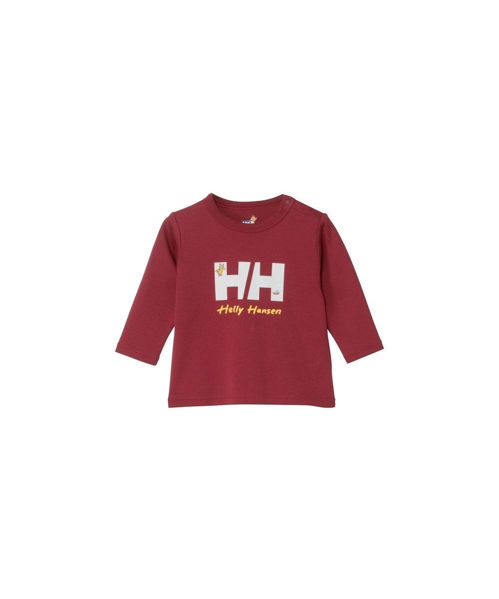 【ヘリーハンセン/HELLY HANSEN / KIDS】の【ベビー・抗菌防臭・ECO素材・記名ラベル付】ロングスリーブ HHヘリーベアティー インテリア・キッズ・メンズ・レディースファッション・服の通販 founy(ファニー) 　ファッション　Fashion　キッズファッション　Fashion for Kids　トップス・カットソー　Cut & Sew Tops　カットソー　Cut and Sewn Top　コレクション　Collection, Seasonal Line　抗菌　Antibacterial, Bacteria-Resistant　ジャケット　Jacket, Outerwear　ストレッチ　Stretch, Stretchy Fabric　スリーブ　Sleeve, Long Sleeve / Short Sleeve　定番　Standard, Basic Item　なめらか　Smooth, Silky Texture　プリント　Print, Printed Pattern　ベビー　Baby, Babywear　ロング　Long, Long-Length　A/W・秋冬　Autumn/Winter　おすすめ　Recommended / Our Picks　ブリックレッド|ID: prp329100004700077 ipo3291000000033937869