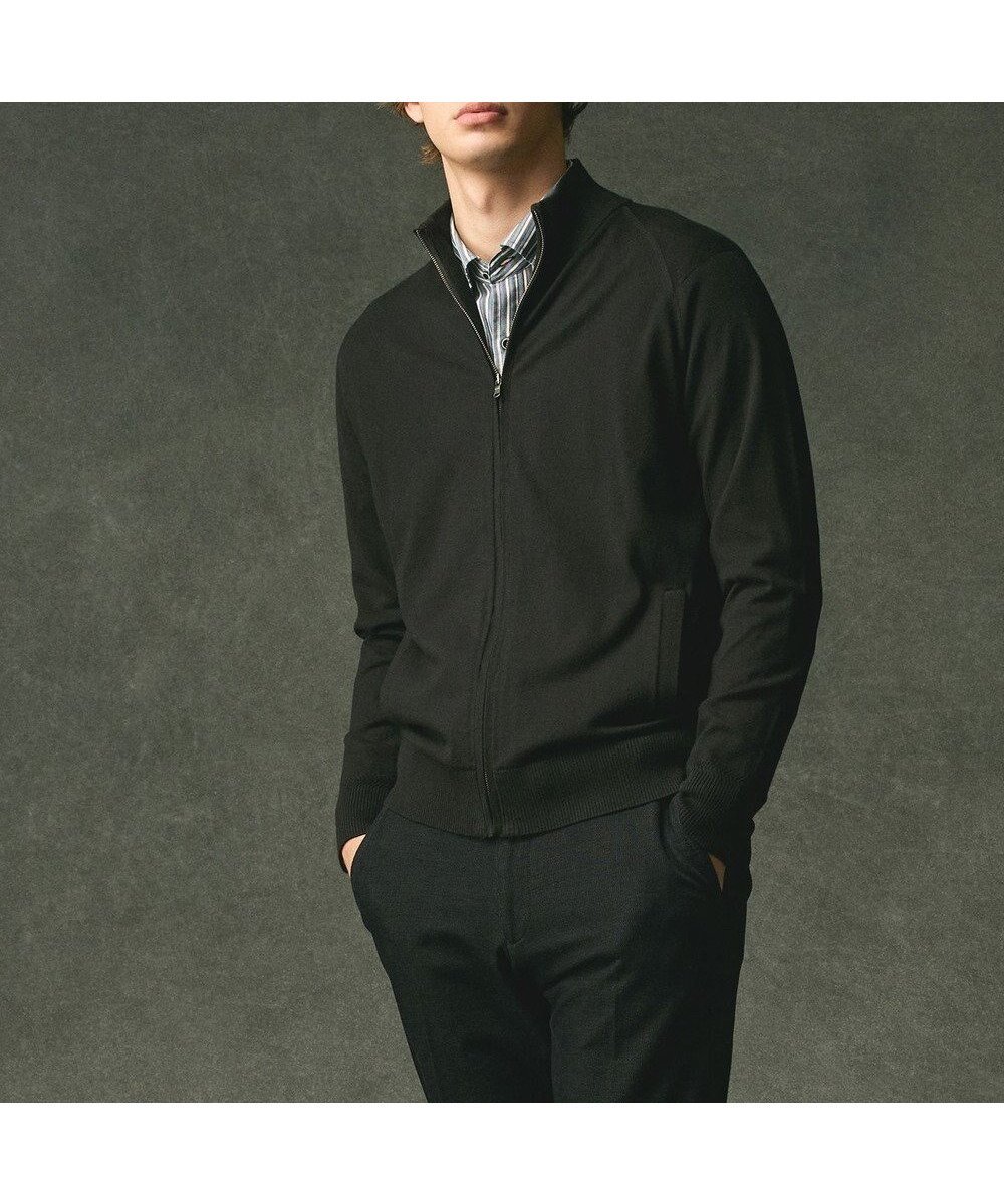 【ジョセフ アブード/JOSEPH ABBOUD / MEN】の【チクチクしない/イージーケア/3シーズン対応/サスティナブル】SNOWY スタンドジップカーディガン インテリア・キッズ・メンズ・レディースファッション・服の通販 founy(ファニー) 　ファッション　Fashion　メンズファッション　Fashion for Men　トップス・カットソー　Cut & Sew Tops　カーディガン / 羽織り　Cardigans　インナー　Innerwear　春　Spring　秋　Autumn　カーディガン　Cardigan, Knitwear　ジャケット　Jacket, Outerwear　ストレッチ　Stretch, Stretchy Fabric　ハイネック　High Neck, Mock Neck　羽織　Haori, Light Jacket　ロング　Long, Long-Length　冬　Winter / This Winter　A/W・秋冬　Autumn/Winter　おすすめ　Recommended / Our Picks　エレガント 上品　Elegant　ビジネス 仕事 通勤　Business / Work / Commuting　ブラック系|ID: prp329100004700127 ipo3291000000033938031