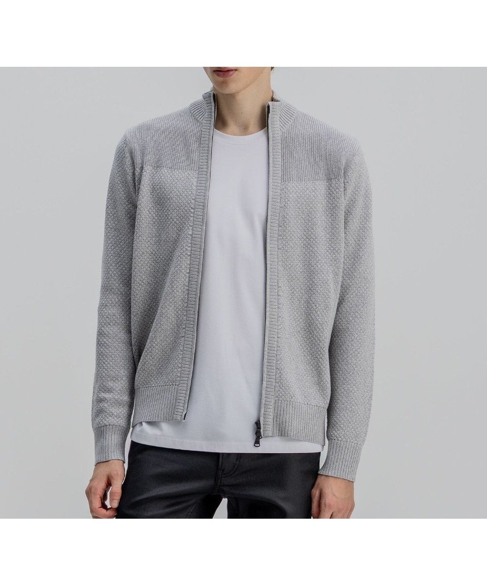 【ジョゼフ オム/JOSEPH HOMME / MEN】のシルクバルキーハニカム ジップアップニット インテリア・キッズ・メンズ・レディースファッション・服の通販 founy(ファニー) ファッション Fashion メンズファッション Fashion for Men トップス・カットソー Cut & Sew Tops ニット・セーター / 定番トップス Knit Tops & Sweaters アクリル Acrylic Material シルク Silk, 100% Silk シンプル Simple, Minimal セーター Sweater, Knitwear フィット Fit, Slim Fit ブロッキング Color Blocking, Panel Design メランジ Melange, Mixed Yarn ヨーク Yoke, Yoke Design レギュラー Regular, Standard Fit 夏 Summer 春 Spring S/S・春夏 SS, Spring/Summer, Warm Season ライトグレー系|ID: prp329100004700134 ipo3291000000034595643