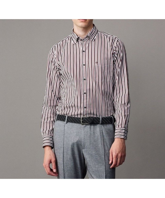 【ジョセフ アブード/JOSEPH ABBOUD / MEN】の【オーガニックコットン・柔らかな肌触り】カラーストライプ シャツ インテリア・キッズ・メンズ・レディースファッション・服の通販 founy(ファニー) https://founy.com/ ファッション Fashion メンズファッション Fashion for Men トップス・カットソー Cut & Sew Tops メンズシャツ Shirts インナー Innerwear ストライプ Stripe, Striped Pattern A/W・秋冬 Autumn/Winter 羽織 Haori, Light Jacket |ID: prp329100004700138 ipo3291000000033938085