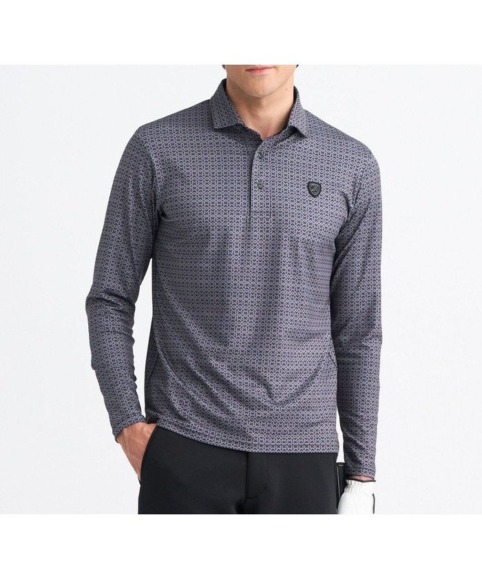 【23区 ゴルフ/23区GOLF / MEN】の【MEN】モノグラム総柄長袖ポロシャツ 吸水速乾 UVカット インテリア・キッズ・メンズ・レディースファッション・服の通販 founy(ファニー) https://founy.com/ ファッション Fashion メンズファッション Fashion for Men トップス・カットソー Cut & Sew Tops メンズシャツ Shirts ポロシャツ / きれいめカジュアルスタイル Polo Shirts 春 Spring 秋 Autumn コンパクト Compact, Small Size 吸水 Absorbent, Quick-Dry シンプル Simple, Minimal ストレッチ Stretch, Stretchy Fabric スリム Slim, Slim Fit 長袖 Long Sleeve, Full Sleeve フィット Fit, Slim Fit フラット Flat, Flat Shoes ベスト Vest, Waistcoat ポロシャツ Polo Shirt, Collared Tee A/W・秋冬 Autumn/Winter S/S・春夏 SS, Spring/Summer, Warm Season 夏 Summer エレガント 上品 Elegant |ID: prp329100004700144 ipo3291000000033938119