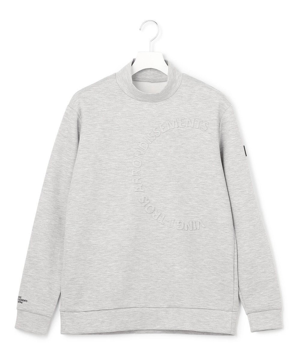 【23区 ゴルフ/23区GOLF / MEN】の【MEN】エンボスロゴダンボールモックネック 吸水速乾 UVカット インテリア・キッズ・メンズ・レディースファッション・服の通販 founy(ファニー) 　ファッション　Fashion　メンズファッション　Fashion for Men　トップス・カットソー　Cut & Sew Tops　春　Spring　吸水　Absorbent, Quick-Dry　シリコン　Silicone, Silicone Material　スウェット / スエット　Sweatshirt, Sweatwear　ストレッチ　Stretch, Stretchy Fabric　スリム　Slim, Slim Fit　人気　Popular, Best Seller　長袖　Long Sleeve, Full Sleeve　フィット　Fit, Slim Fit　フラット　Flat, Flat Shoes　フロント　Front, Front Design　ブルゾン　Blouson, Bomber Jacket　モックネック　Mock Neck, Short Turtleneck　A/W・秋冬　Autumn/Winter　S/S・春夏　SS, Spring/Summer, Warm Season　夏　Summer　ゴルフ　Golf　ライトグレー系|ID: prp329100004700145 ipo3291000000033938124