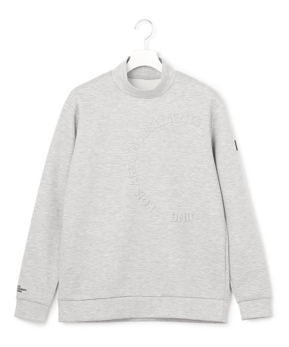 【23区 ゴルフ/23区GOLF / MEN】の【MEN】エンボスロゴダンボールモックネック インテリア・キッズ・メンズ・レディースファッション・服の通販 founy(ファニー) 　ファッション　Fashion　メンズファッション　Fashion for Men　トップス・カットソー　Cut & Sew Tops　春　Spring　シリコン　Silicone, Silicone Material　スウェット / スエット　Sweatshirt, Sweatwear　ストレッチ　Stretch, Stretchy Fabric　スリム　Slim, Slim Fit　人気　Popular, Best Seller　長袖　Long Sleeve, Full Sleeve　フィット　Fit, Slim Fit　フラット　Flat, Flat Shoes　フロント　Front, Front Design　ブルゾン　Blouson, Bomber Jacket　モックネック　Mock Neck, Short Turtleneck　A/W・秋冬　Autumn/Winter　S/S・春夏　SS, Spring/Summer, Warm Season　夏　Summer　ゴルフ　Golf　ライトグレー系|ID: prp329100004700145 ipo3291000000035522313