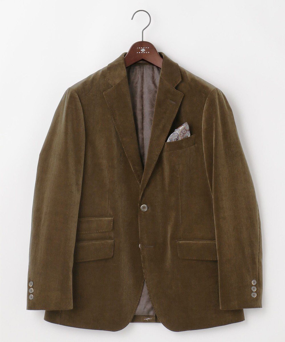 【ジョセフ アブード/JOSEPH ABBOUD / MEN】の【JAPANファブリック/オーガニックコットン】ソフトコーデュロイ ジャケット インテリア・キッズ・メンズ・レディースファッション・服の通販 founy(ファニー) 　ファッション　Fashion　メンズファッション　Fashion for Men　アウター　Men's Coats Outerwear　テーラードジャケット　Tailored Jackets & Blazers　クラシック　Classic, Timeless Style　コーデュロイ　Corduroy, Cord Fabric　ジャケット　Jacket, Outerwear　ストレッチ　Stretch, Stretchy Fabric　スマート　Smart, Elegant　ファブリック　Fabric, Textile　フラップ　Flap, Flap Pocket　ポケット　Pocket, Pocket Detail　A/W・秋冬　Autumn/Winter　おすすめ　Recommended / Our Picks　エレガント 上品　Elegant　ダークブラウン系|ID: prp329100004700146 ipo3291000000033938129