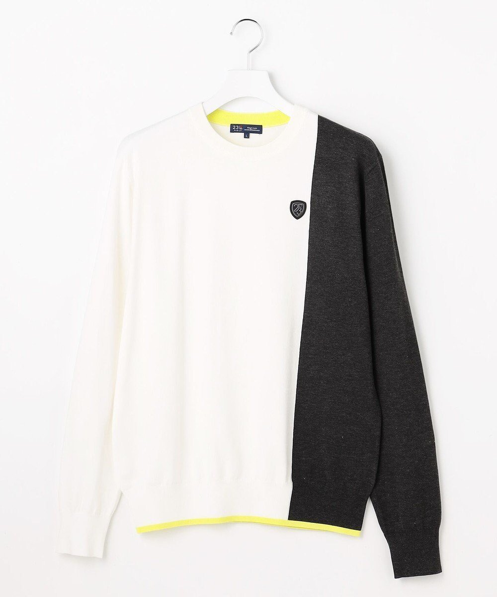 【23区 ゴルフ/23区GOLF / MEN】の【MEN】カラーブロックニット UVケア 人気、トレンドファッション・服の通販 founy(ファニー) 　ファッション　Fashion　メンズファッション　Fashion for Men　トップス・カットソー　Cut & Sew Tops　ニット・セーター / 定番トップス　Knit Tops & Sweaters　インナー　Innerwear　秋　Autumn　シンプル　Simple, Minimal　ストレッチ　Stretch, Stretchy Fabric　スポーティ　Sporty, Casual Athletic　セーター　Sweater, Knitwear　ブロック　Block, Solid Block Pattern　A/W・秋冬　Autumn/Winter　ゴルフ　Golf　 other-1|ID: prp329100004700148 ipo3291000000033938132