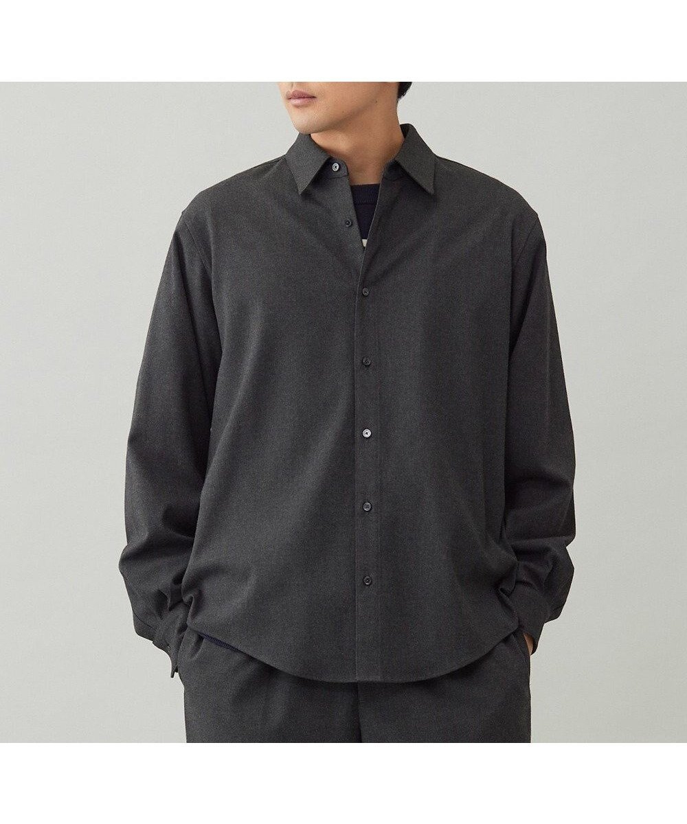 【アンフィーロ/UNFILO / MEN】の【OCEANS 11月号 / web / YouTube 掲載】FLANNEL TOUCH シャツ【洗える/イージーケア】 インテリア・キッズ・メンズ・レディースファッション・服の通販 founy(ファニー) 　ファッション　Fashion　レディースファッション　Fashion for Women　トップス・カットソー　Cut & Sew Tops　シャツ・ブラウス・オフィスカジュアル　Elegant Blouses & Button-Ups　洗える　Machine Washable　11月号　November Issue　ストレッチ　Stretch, Stretchy Fabric　スニーカー　Sneakers, Trainers　スリム　Slim, Slim Fit　雑誌　Magazine, Fashion Magazine　ダウン　Down, Puffer　ドレス　Dress, One-Piece　フランス　France, French　レギュラー　Regular, Standard Fit　楽ちん　Easy Fit, Comfortable　ワイド　Wide, Wide Fit　A/W・秋冬　Autumn/Winter　おすすめ　Recommended / Our Picks　チャコール|ID: prp329100004700150 ipo3291000000033938141