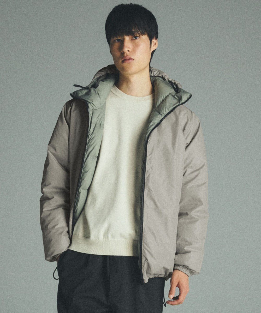 【アンフィーロ/UNFILO / MEN】の【OCEANS YouTube 掲載 / 読売新聞掲載】TAION×UNFILO リバーシブルフードダウン インテリア・キッズ・メンズ・レディースファッション・服の通販 founy(ファニー) 　ファッション　Fashion　メンズファッション　Fashion for Men　アウター　Men's Coats Outerwear　インナー　Innerwear　ウォッシャブル　Machine Washable　ジャケット　Jacket, Outerwear　スタンド　Stand Collar, Upright Stand　スピンドル　Spindle, Drawcord　雑誌　Magazine, Fashion Magazine　ダウン　Down, Puffer　ブルゾン　Blouson, Bomber Jacket　防寒　Cold Protection, Winter-Ready　リバーシブル　Reversible, Two-Sided　冬　Winter / This Winter　A/W・秋冬　Autumn/Winter　おすすめ　Recommended / Our Picks　ビジネス 仕事 通勤　Business / Work / Commuting　ライトグレー×セージグリーン|ID: prp329100004700153 ipo3291000000035765025