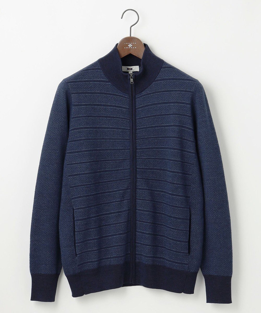 【ジョセフ アブード/JOSEPH ABBOUD / MEN】の【洗える/軽い】シェニールヤーンジャカード ジップ ブルゾン インテリア・キッズ・メンズ・レディースファッション・服の通販 founy(ファニー) 　ファッション　Fashion　メンズファッション　Fashion for Men　トップス・カットソー　Cut & Sew Tops　カーディガン / 羽織り　Cardigans　おすすめ　Recommended / Our Picks　インナー　Innerwear　カーディガン　Cardigan, Knitwear　シンプル　Simple, Minimal　ジップ　Zip, Zipper　ジャカード／ジャガード　Jacquard, Woven Pattern　ジャケット　Jacket, Outerwear　ブルゾン　Blouson, Bomber Jacket　エレガント 上品　Elegant　洗える　Machine Washable　A/W・秋冬　Autumn/Winter　ダルブルー系|ID: prp329100004700171 ipo3291000000033938252