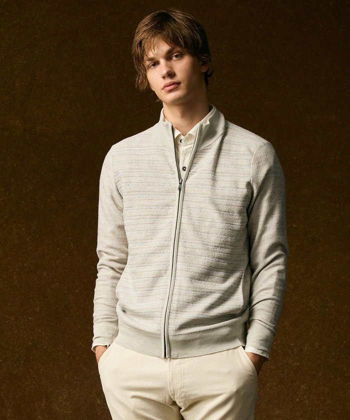 【ジョセフ アブード/JOSEPH ABBOUD / MEN】の【洗える/軽い】シェニールヤーンジャカード ジップ ブルゾン インテリア・キッズ・メンズ・レディースファッション・服の通販 founy(ファニー) https://founy.com/ ファッション Fashion メンズファッション Fashion for Men トップス・カットソー Cut & Sew Tops カーディガン / 羽織り Cardigans おすすめ Recommended / Our Picks インナー Innerwear カーディガン Cardigan, Knitwear シンプル Simple, Minimal ジップ Zip, Zipper ジャカード/ジャガード Jacquard, Woven Pattern ジャケット Jacket, Outerwear ブルゾン Blouson, Bomber Jacket エレガント 上品 Elegant 洗える Machine Washable A/W・秋冬 Autumn/Winter |ID: prp329100004700171 ipo3291000000034364642