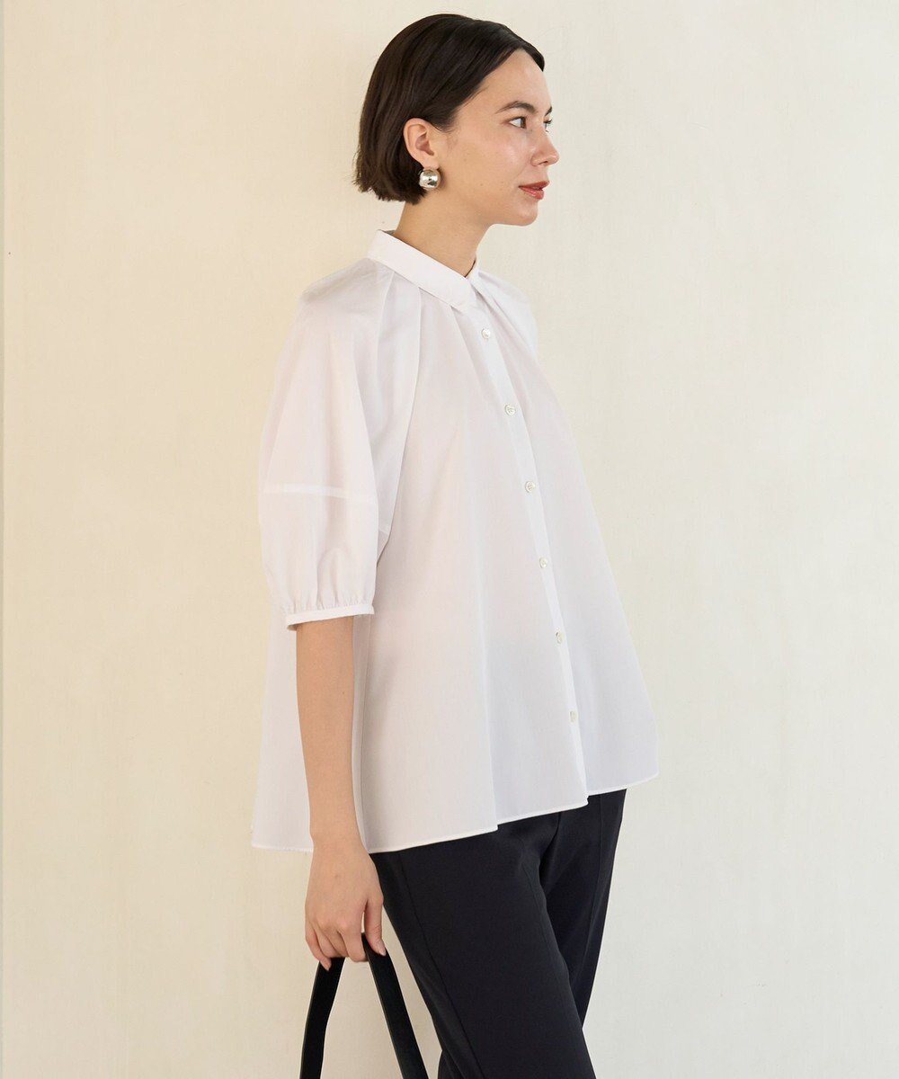 【アンフィーロ 自由区/UNFILO】のランタンスリーブ ブラウス インテリア・キッズ・メンズ・レディースファッション・服の通販 founy(ファニー) ファッション Fashion レディースファッション Fashion for Women トップス・カットソー Cut & Sew Tops シャツ・ブラウス・オフィスカジュアル Elegant Blouses & Button-Ups おすすめ Recommended / Our Picks コンパクト Compact, Small Size スリーブ Sleeve, Long Sleeve / Short Sleeve ドレープ Drape, Draping Fabric ワイド Wide, Wide Fit エレガント 上品 Elegant 夏 Summer 春 Spring S/S・春夏 SS, Spring/Summer, Warm Season オフ|ID: prp329100004700205 ipo3291000000034649210