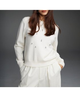 【23区/NIJYUSANKU】 【滝沢眞規子さん着用】ビジュー クルーネック ニット人気、トレンドファッション・服の通販 founy(ファニー) ファッションモデル・俳優・女優 Models 女性 Women 滝沢眞規子 Takizawa Makiko ファッション Fashion レディースファッション Fashion for Women トップス・カットソー Cut & Sew Tops ニット Knit Tops & Sweaters カーディガン Cardigan, Knitwear シンプル Simple, Minimal セーター Sweater, Knitwear なめらか Smooth, Silky Texture ビジュー Bijou, Jewel-like Accent フェルト Felt, Felt Fabric ベーシック Basic, Essential ラグジュアリー Luxury, Elegant A/W・秋冬 Autumn/Winter 冬 Winter / This Winter 2024年 2024 エレガント 上品 Elegant 2024-2025秋冬・A/W Autumn/Winter 2024–25 AW24–25 |ID:prp329100004700210