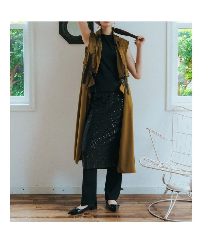 【イェッカ ヴェッカ/YECCA VECCA】のレイヤードスパンコールスカートパンツ インテリア・キッズ・メンズ・レディースファッション・服の通販 founy(ファニー) https://founy.com/ ファッション Fashion レディースファッション Fashion for Women スカート Skirts シンプル Simple, Minimal ストレッチ Stretch, Stretchy Fabric ストレート Straight, Straight Cut スパンコール Sequins, Sequin Embellishment チュール Tulip, Tulip Motif フレア Flare, Flared ポケット Pocket, Pocket Detail A/W・秋冬 Autumn/Winter |ID: prp329100004700222 ipo3291000000033938489