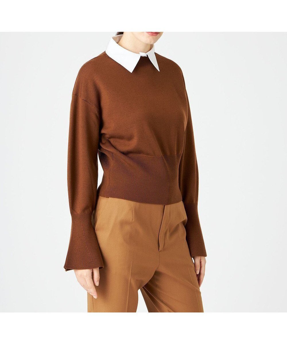 【ベイジ,/BEIGE,】の【WEB限定】AMBRE / シャツカラー付きニット インテリア・キッズ・メンズ・レディースファッション・服の通販 founy(ファニー)  ファッション Fashion レディースファッション Fashion for Women トップス・カットソー Cut & Sew Tops ニット Knit Tops & Sweaters シャツ・ブラウス・オフィスカジュアル Elegant Blouses & Button-Ups コンパクト Compact, Small Size セーター Sweater, Knitwear A/W・秋冬 Autumn/Winter Camel|ID: prp329100004700232 ipo3291000000034337996