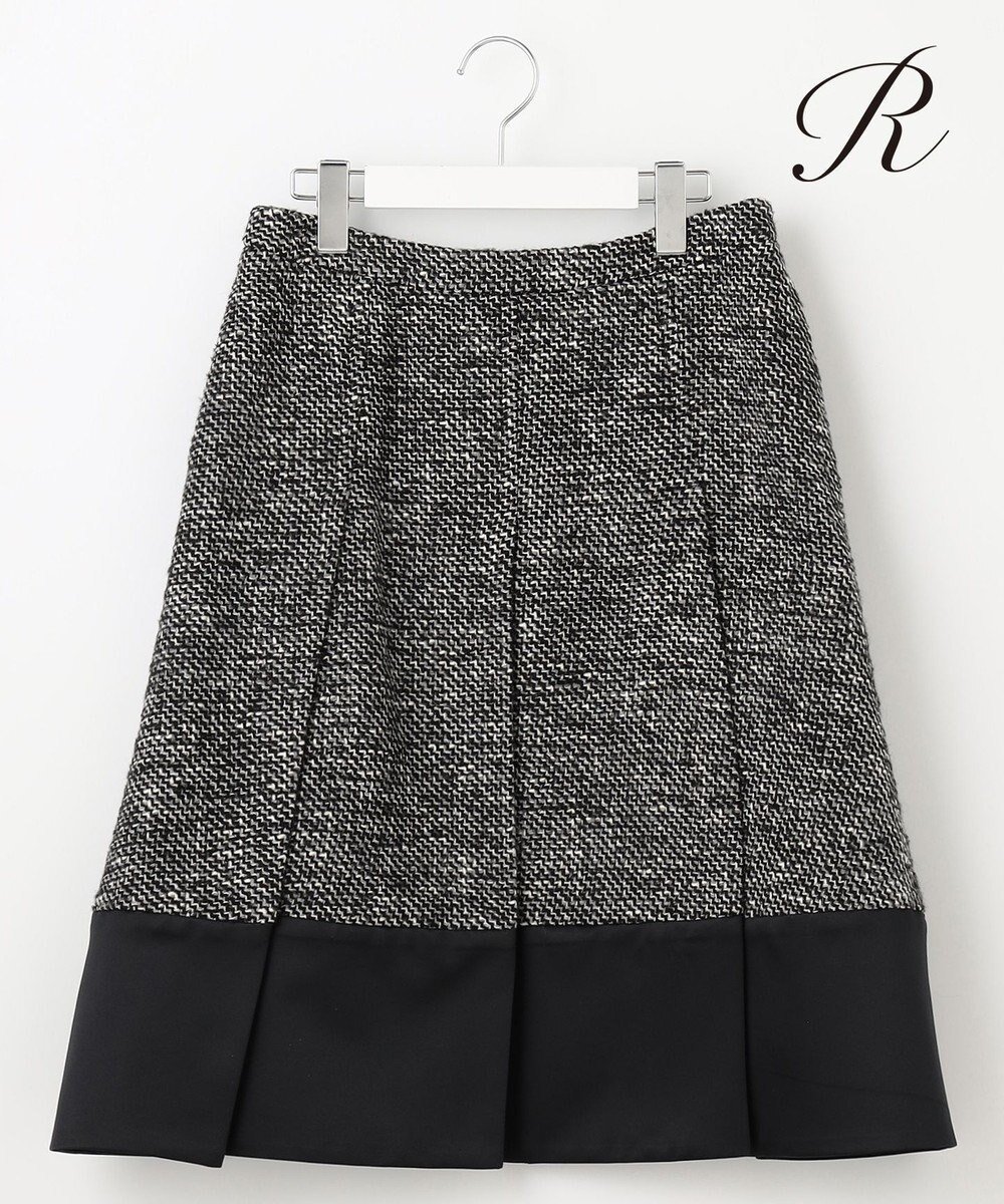 【23区/NIJYUSANKU】の【R(アール)】GIOLICAミックスツイードスカート インテリア・キッズ・メンズ・レディースファッション・服の通販 founy(ファニー) 　ファッション　Fashion　レディースファッション　Fashion for Women　スカート　Skirts　イタリア　Italy　コレクション　Collection, Seasonal Line　サテン　Satin, Glossy Fabric　ジャケット　Jacket, Outerwear　セットアップ　Set-Up, Coordinated Outfit　ツイード　Twill, Twill Weave　人気　Popular, Best Seller　フランス　France, French　ワイド　Wide, Wide Fit　A/W・秋冬　Autumn/Winter　冬　Winter / This Winter　おすすめ　Recommended / Our Picks　2023年　2023　2023-2024秋冬・A/W　Autumn/Winter 2023–24 AW23–24　ブラック系|ID: prp329100004700236 ipo3291000000033938565