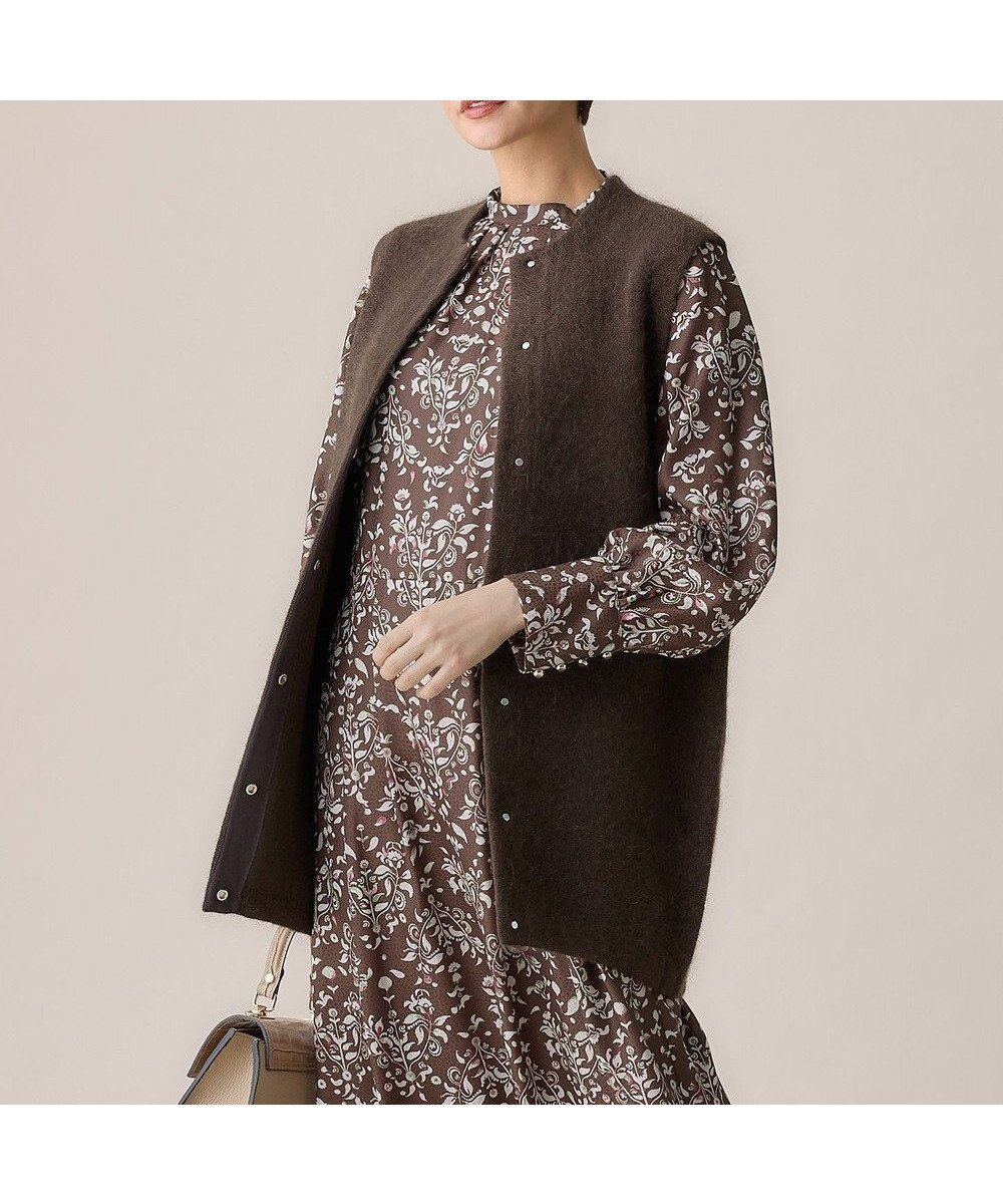 【自由区/JIYU-KU】の【WEB限定カラーあり】モヘアニット ジレ インテリア・キッズ・メンズ・レディースファッション・服の通販 founy(ファニー) 　ファッション　Fashion　レディースファッション　Fashion for Women　アウター　Coat / Outerwear Collection　トップス・カットソー　Cut & Sew Tops　ニット　Knit Tops & Sweaters　ベスト&ジレ / 重ね着スタイル　Vests & Gilets　インナー　Innerwear　ストレッチ　Stretch, Stretchy Fabric　スマート　Smart, Elegant　ベスト　Vest, Waistcoat　ミックス　Mix, Mixed Style　秋　Autumn　A/W・秋冬　Autumn/Winter　ダークブラウン系|ID: prp329100004700240 ipo3291000000034311046