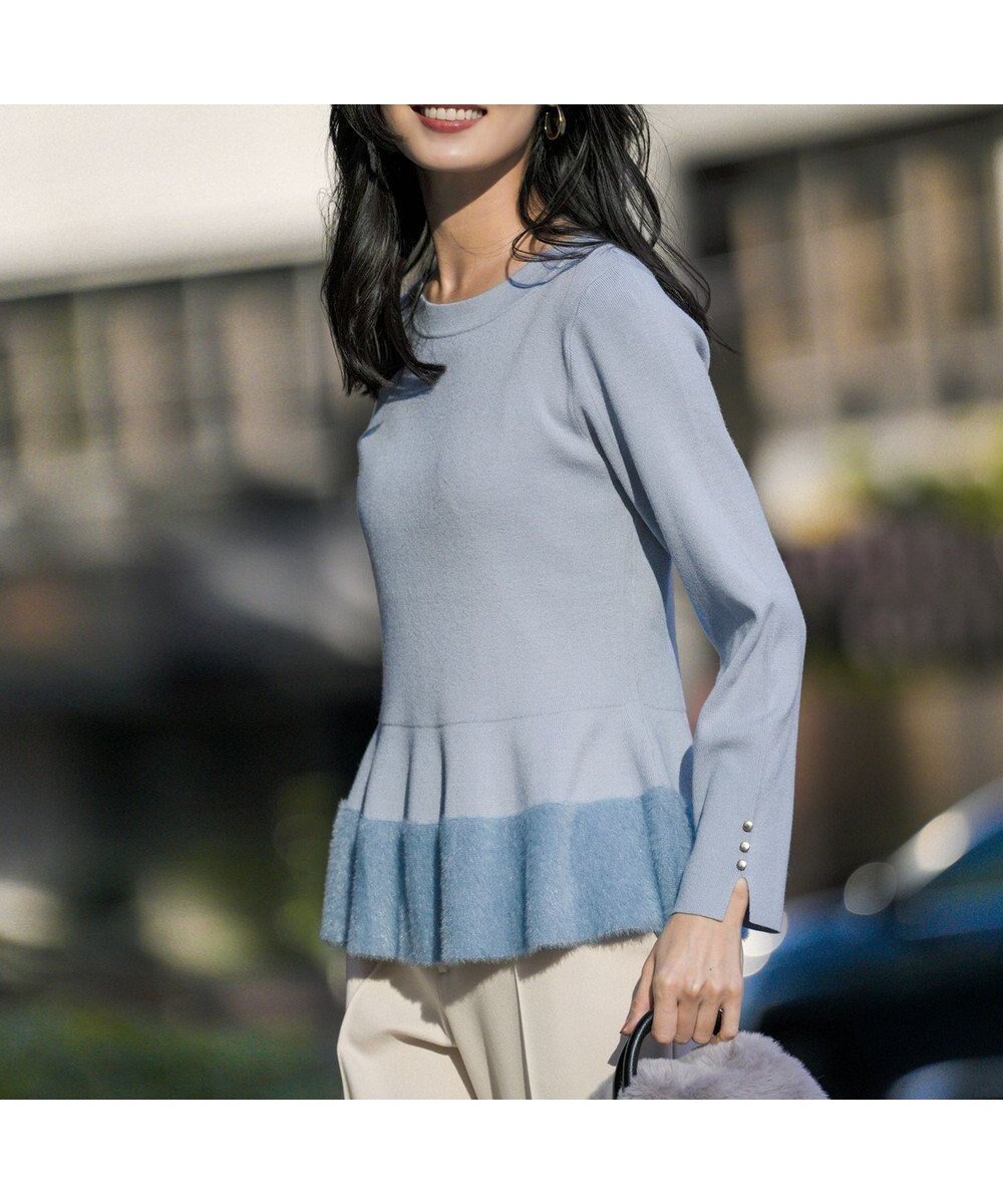 【エニィ スィス/any SiS】のペプラムフェザー ニット インテリア・キッズ・メンズ・レディースファッション・服の通販 founy(ファニー) ファッション Fashion レディースファッション Fashion for Women トップス・カットソー Cut & Sew Tops ニット Knit Tops & Sweaters おすすめ Recommended / Our Picks なめらか Smooth, Silky Texture ウォッシャブル Machine Washable シンプル Simple, Minimal セーター Sweater, Knitwear フェザー Feather, Feather Detail フェザーヤーン Feather Yarn, Fluffy Yarn ペプラム Peplum, Flared Hem ボトム Bottoms, Lower Wear エレガント 上品 Elegant 新作・新入荷 New Arrivals / New In A/W・秋冬 Autumn/Winter ライトブルー|ID: prp329100004700299 ipo3291000000034235787