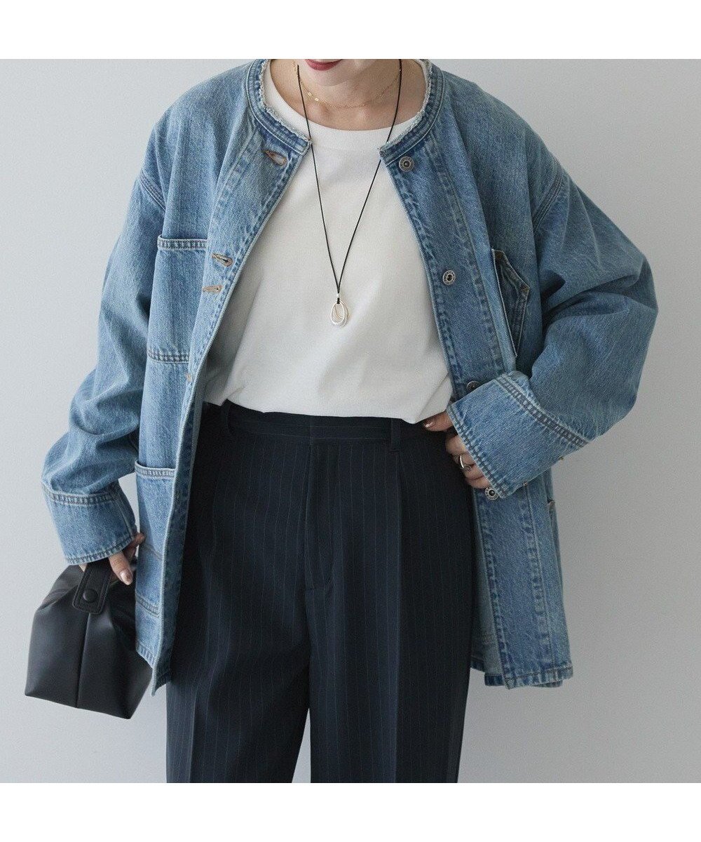 【アメリカンホリック/AMERICAN HOLIC】の【WEB限定】デニムカバーオール インテリア・キッズ・メンズ・レディースファッション・服の通販 founy(ファニー) 　ファッション　Fashion　レディースファッション　Fashion for Women　アウター　Coat / Outerwear Collection　レディースジャケット・軽アウター　Jackets　アメリカン　American Style　インナー　Innerwear　ジャケット　Jacket, Outerwear　スタイリッシュ　Stylish, Fashionable　デニム　Denim, Jeans Material　定番　Standard, Basic Item　ハイネック　High Neck, Mock Neck　ポケット　Pocket, Pocket Detail　ワーク　Workwear, Utility Style　A/W・秋冬　Autumn/Winter　エレガント 上品　Elegant　2025年　2025　2025-2026秋冬・A/W　Autumn/Winter 2025–26 AW25–26　Light Indigo|ID: prp329100004700322 ipo3291000000035701976