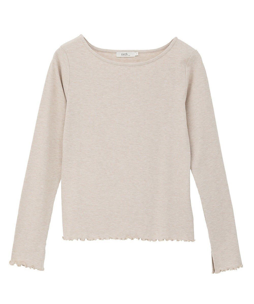【アースミュージックアンドエコロジー/earth music&ecology】のラメテレコボートネックプルオーバー インテリア・キッズ・メンズ・レディースファッション・服の通販 founy(ファニー) ファッション Fashion レディースファッション Fashion for Women トップス・カットソー Cut & Sew Tops シャツ・ブラウス・オフィスカジュアル Elegant Blouses & Button-Ups ロングTシャツ・Tシャツ Longline T-Shirts & Tees カジュアルプルオーバー・ニットトップス Pullovers & Knit Tops / Casual Pullovers カットソー・ベーシックTシャツ Cut-and-Sewn Tops / Stretch Tees & Basics カットソー Cut and Sewn Top シンプル Simple, Minimal ポケット Pocket, Pocket Detail A/W・秋冬 Autumn/Winter Beige|ID: prp329100004700331 ipo3291000000033939035