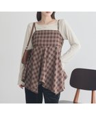【アースミュージックアンドエコロジー/earth music&ecology】のイレヘムチェックキャミチュニック Check Brown|ID: prp329100004700334 ipo3291000000033939045
