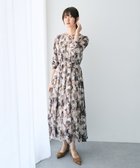 【イェッカ ヴェッカ/YECCA VECCA】のぼかしフラワー柄長袖ワンピース Beige|ID: prp329100004700335 ipo3291000000034545038