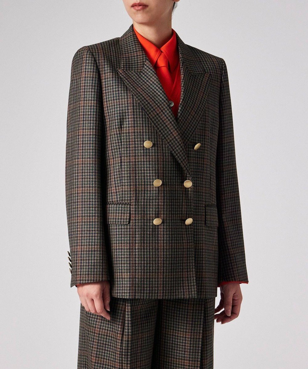 【ポール スミス/Paul Smith】のクラシックガンクラブチェック ダブルジャケット インテリア・キッズ・メンズ・レディースファッション・服の通販 founy(ファニー) 　ファッション　Fashion　レディースファッション　Fashion for Women　アウター　Coat / Outerwear Collection　レディースジャケット・軽アウター　Jackets　テーラードジャケット / 通勤・きれいめスタイル　Tailored Jackets & Blazers　おすすめ　Recommended / Our Picks　イタリア　Italy　ジャケット　Jacket, Outerwear　セットアップ　Set-Up, Coordinated Outfit　ダブル　Double, Double-Breasted　チェック　Check, Plaid, Tartan　マニッシュ　Mannish, Boyish　モダン　Modern, Contemporary　エレガント 上品　Elegant　夏　Summer　S/S・春夏　SS, Spring/Summer, Warm Season　A/W・秋冬　Autumn/Winter　ブラウン|ID: prp329100004700357 ipo3291000000035807125