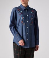 【ポール スミス/Paul Smith】のダンガリー エンブロイダリーシャツ 人気、トレンドファッション・服の通販 founy(ファニー) ファッション Fashion レディースファッション Fashion for Women トップス・カットソー Cut & Sew Tops シャツ・ブラウス・オフィスカジュアル Elegant Blouses & Button-Ups ダンガリー Dungaree, Chambray デニム Denim, Jeans Material トレンド Trend, Trending Now エレガント 上品 Elegant 夏 Summer S/S・春夏 SS, Spring/Summer, Warm Season 秋 Autumn A/W・秋冬 Autumn/Winter |ID:prp329100004700371