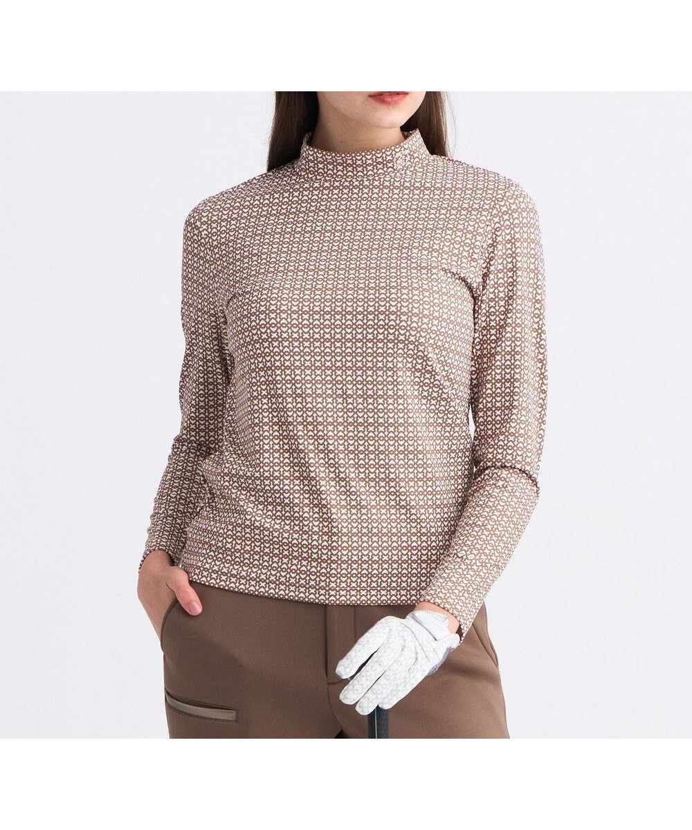 【23区 ゴルフ/NIJYUSANKU GOLF】の【WOMEN】モノグラムプリントモックネック インテリア・キッズ・メンズ・レディースファッション・服の通販 founy(ファニー) ファッション Fashion レディースファッション Fashion for Women トップス・カットソー Cut & Sew Tops レディースパーカー・カジュアルフーディー Casual Hoodies & Sweatshirts スウェット・クルーネックトップス Sweatshirts & Crewnecks / Relaxed Fit Sweat Tops インナー Innerwear スウェット / スエット Sweatshirt, Sweatwear ストレッチ Stretch, Stretchy Fabric フラット Flat, Flat Shoes プリント Print, Printed Pattern ベスト Vest, Waistcoat ベーシック Basic, Essential ポロシャツ Polo Shirt, Collared Tee モックネック Mock Neck, Short Turtleneck 人気 Popular, Best Seller 春 Spring A/W・秋冬 Autumn/Winter ブラウン系5|ID: prp329100004700373 ipo3291000000033939157