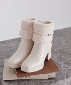 【メゾンドフルール/Maison de FLEUR】のパールリボンファーブーツ Ivory|ID: prp329100004700376 ipo3291000000033939166