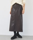 【アメリカンホリック/AMERICAN HOLIC】のWポケットフェイクレザースカート Brown|ID: prp329100004700378 ipo3291000000033939172