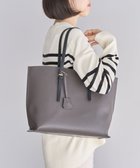 【グリーンパークス/Green Parks】の・KOSSORECO バイカラーA4トート 人気、トレンドファッション・服の通販 founy(ファニー) ファッション Fashion レディースファッション Fashion for Women バッグ Bags スクエア Square, Square Shape フェイクレザー Faux Leather, PU Leather フォルム Silhouette, Form ポケット Pocket, Pocket Detail thumbnail Charcoal Gray|ID: prp329100004700384 ipo3291000000034736221