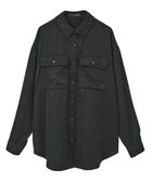 【グリーンパークス/Green Parks】の・SUGAR SPOON サテンオーバーシャツ Black|ID: prp329100004700387 ipo3291000000033939202