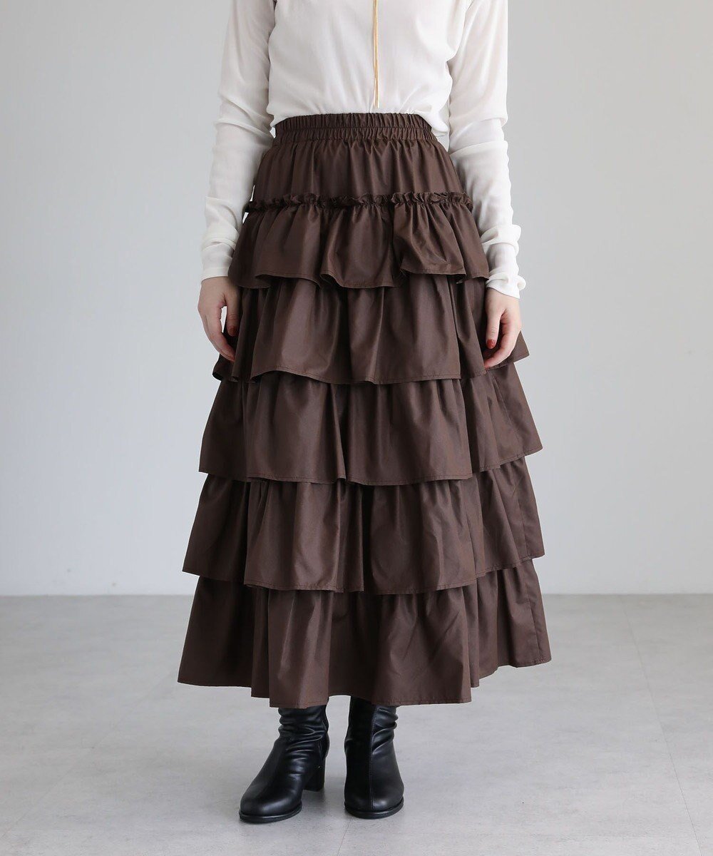 【グリーンパークス/Green Parks】の・SUGAR SPOON レザーライクティアードスカー 人気、トレンドファッション・服の通販 founy(ファニー) 　ファッション　Fashion　レディースファッション　Fashion for Women　スカート　Skirts　おすすめ　Recommended / Our Picks　シンプル　Simple, Minimal　ティアードスカート　Tiered Skirt, Flounced Skirt　フリル　Frill, Ruffle　ポケット　Pocket, Pocket Detail　マニッシュ　Mannish, Boyish　A/W・秋冬　Autumn/Winter　 other-1|ID: prp329100004700389 ipo3291000000033939207