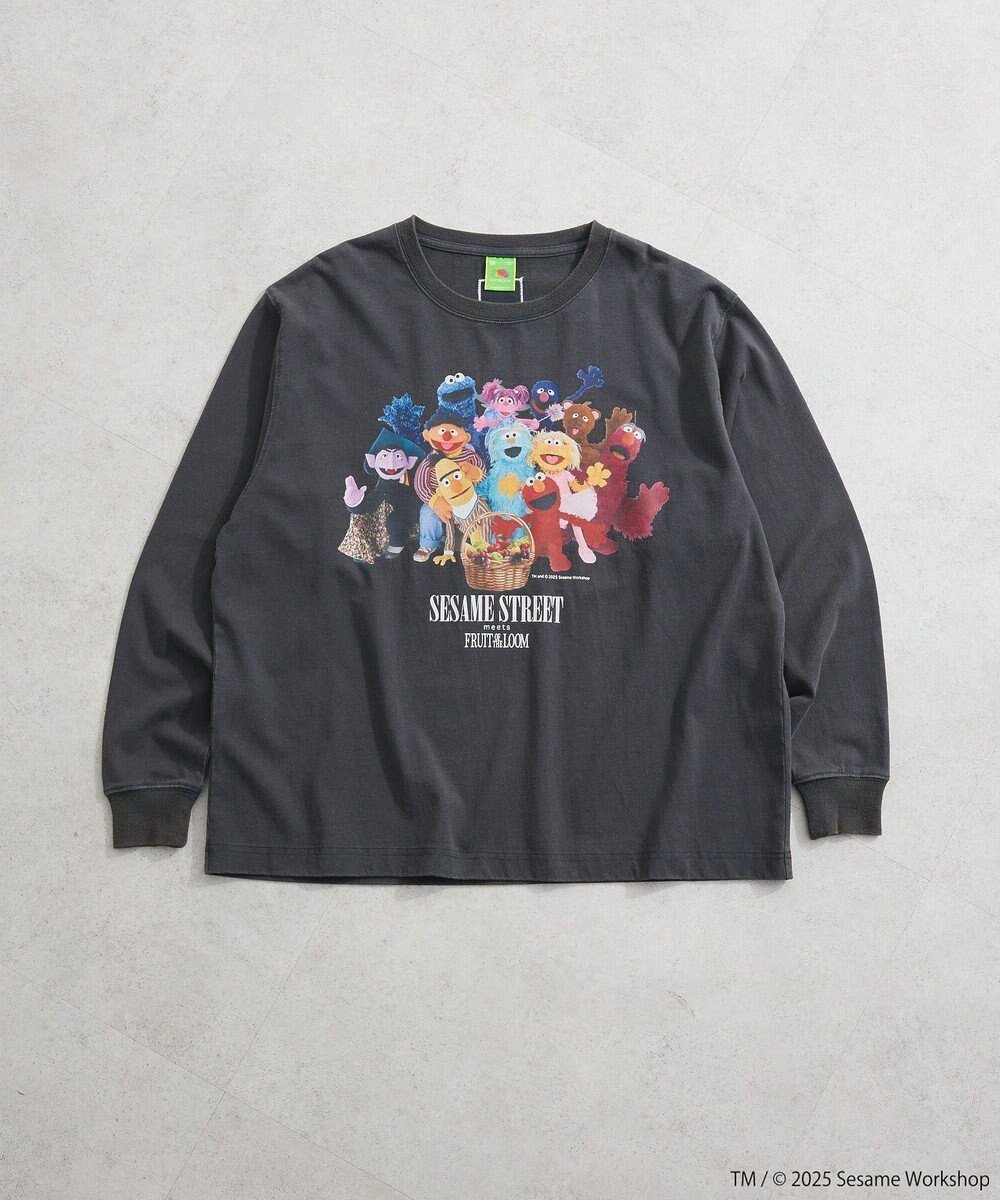 【グリーンパークス/Green Parks】のセサミストリートミーツフルーツオブザルーム ロンTEE 人気、トレンドファッション・服の通販 founy(ファニー) ファッション Fashion レディースファッション Fashion for Women トップス・カットソー Cut & Sew Tops シャツ・ブラウス・オフィスカジュアル Elegant Blouses & Button-Ups ロングTシャツ・Tシャツ Longline T-Shirts & Tees カットソー・ベーシックTシャツ Cut-and-Sewn Tops / Stretch Tees & Basics おすすめ Recommended / Our Picks カットソー Cut and Sewn Top キャラクター Character, Licensed Characters フロント Front, Front Design ポケット Pocket, Pocket Detail リラックス Relax, Relaxed Fit A/W・秋冬 Autumn/Winter other-1|ID: prp329100004700391 ipo3291000000033939215