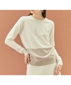 【ベイジ,/BEIGE,】の【WEB限定・洗える】DEMING / バイカラーウールクルーネックニット Off × Taupe|ID: prp329100004700412 ipo3291000000033939302